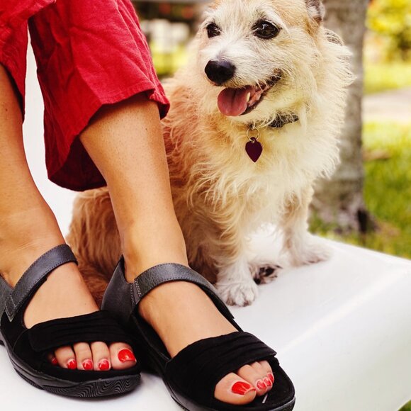 Therafit Lola Black Grey Plantar Fasciitis Friendly Sandal, Size 39 (8.5 - 9) - Picture 10 of 12